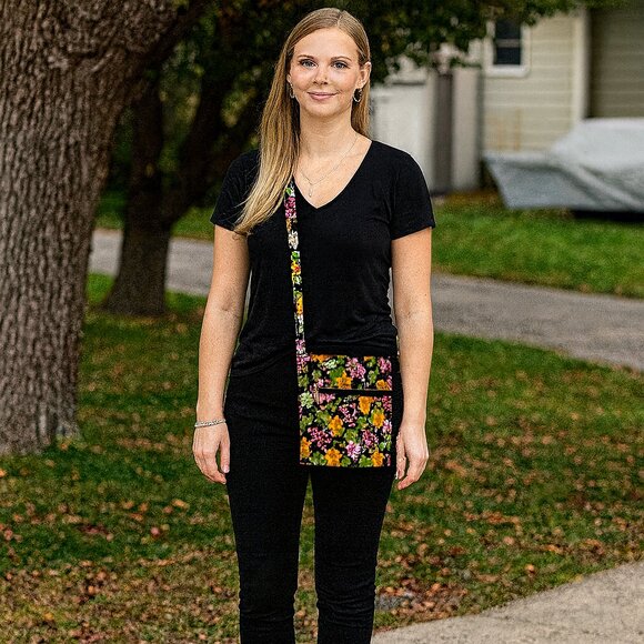 NEW Floral Quilted Crossbody Bag - Picture 2 of 5